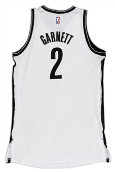 2014-15 Kevin Garnett Game Used Brooklyn Nets Home Jersey With All-Star Game Patch (Steiner)